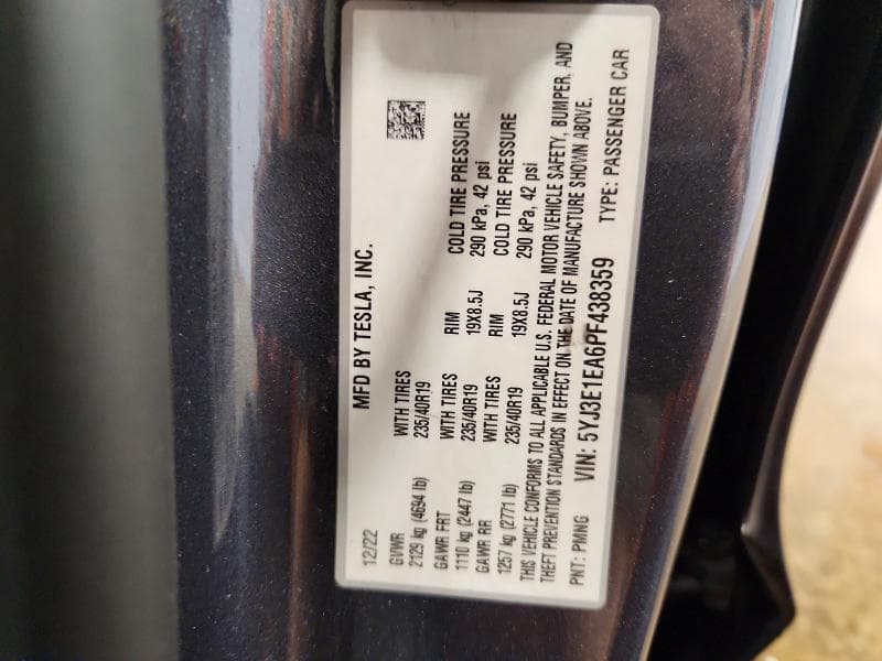 2023 TESLA MODEL 3 12