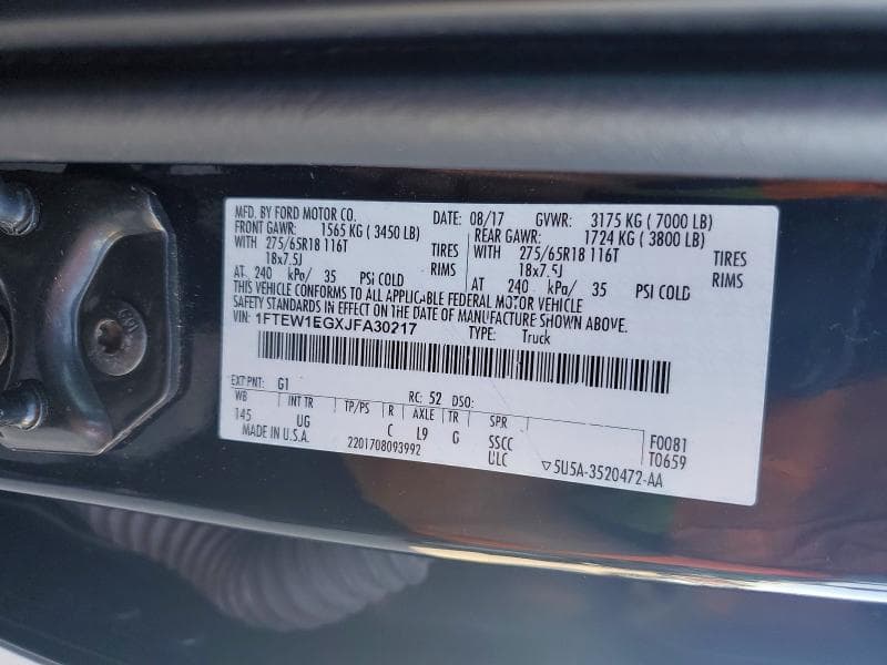 2018 FORD F150 SUPERCREW 13