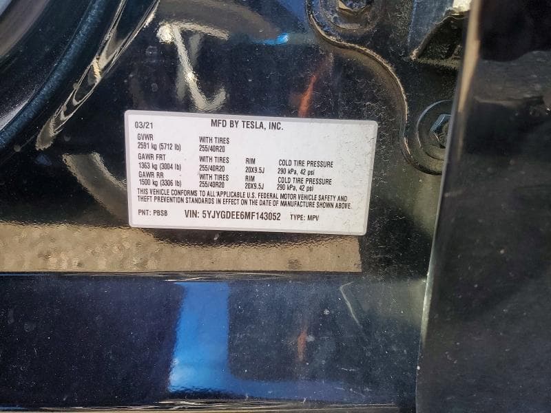 2021 TESLA MODEL Y 12