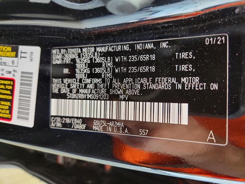 2021 TOYOTA HIGHLANDER XLE 14