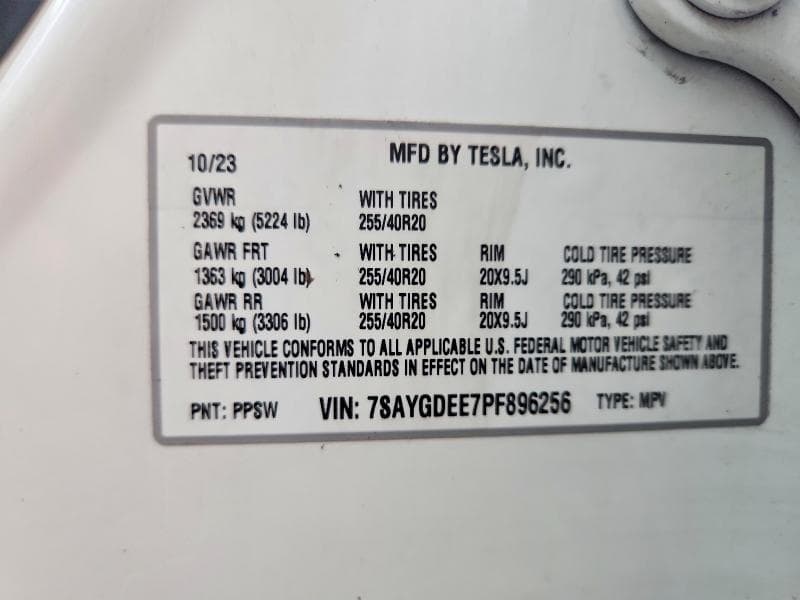 2023 TESLA MODEL Y 12