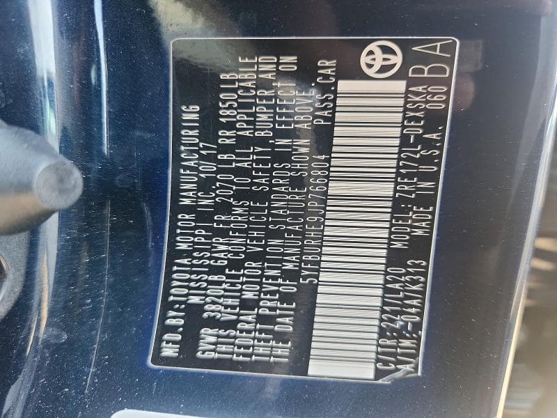 2018 TOYOTA COROLLA XSE 12