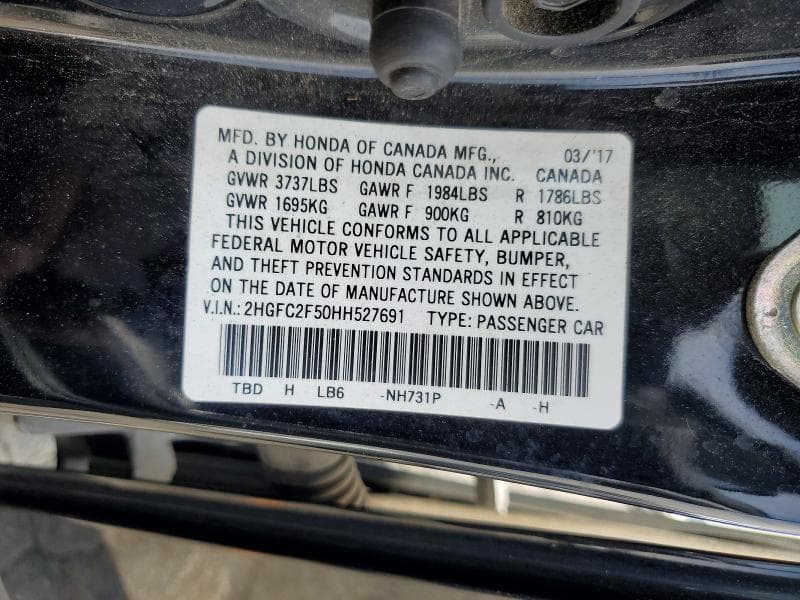 2017 HONDA CIVIC LX 12