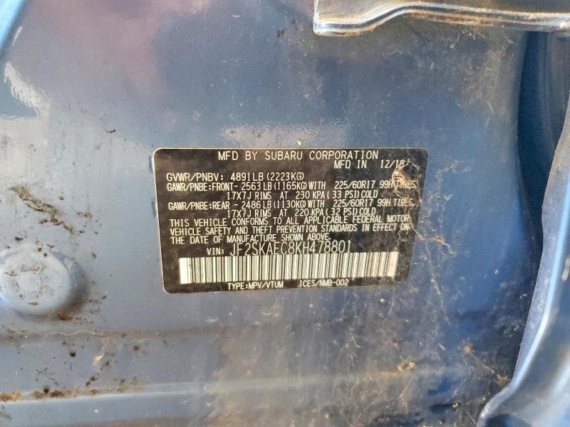 2019 SUBARU FORESTER PREMIUM 13