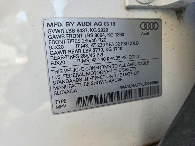 2018 AUDI Q7 PREMIUM PLUS 12