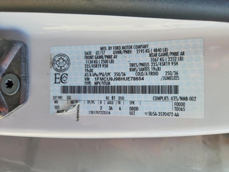 2017 FORD ESCAPE TITANIUM 13