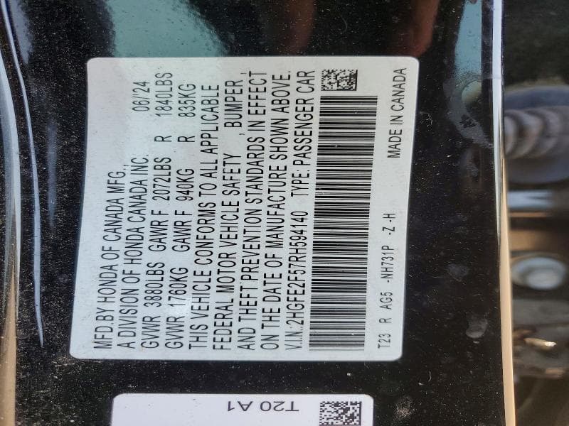 2024 HONDA CIVIC SPORT 12