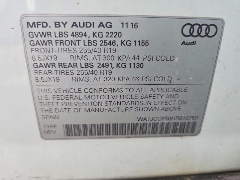 2017 AUDI Q3 PREMIUM PLUS 13