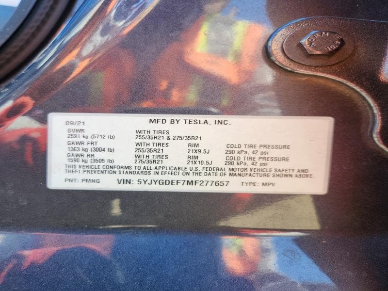 2021 TESLA MODEL Y 13