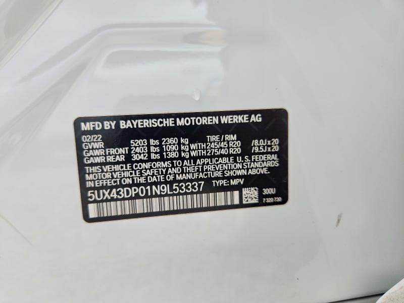 2022 BMW X3 SDRIVE30I 13