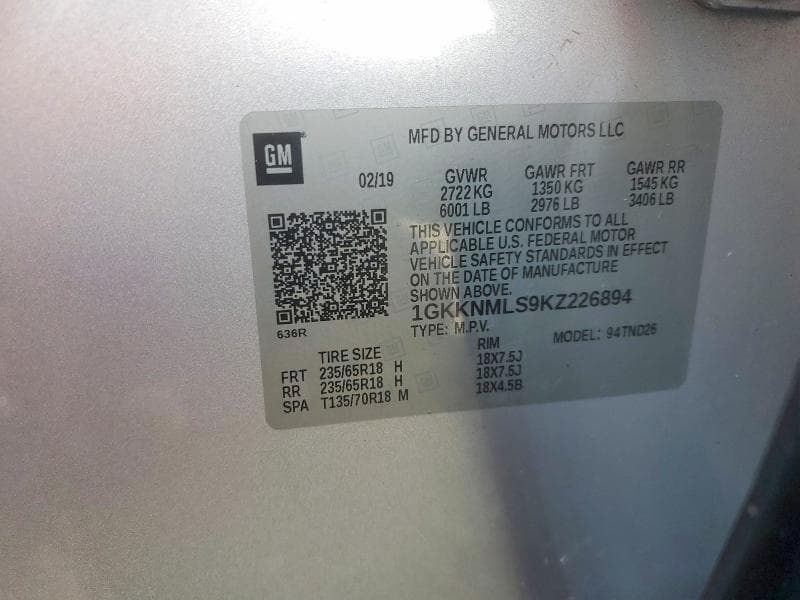 2019 GMC ACADIA SLT-1 13
