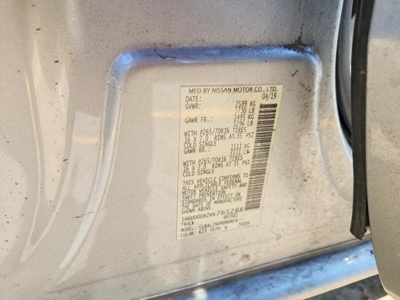 2019 NISSAN FRONTIER S 12