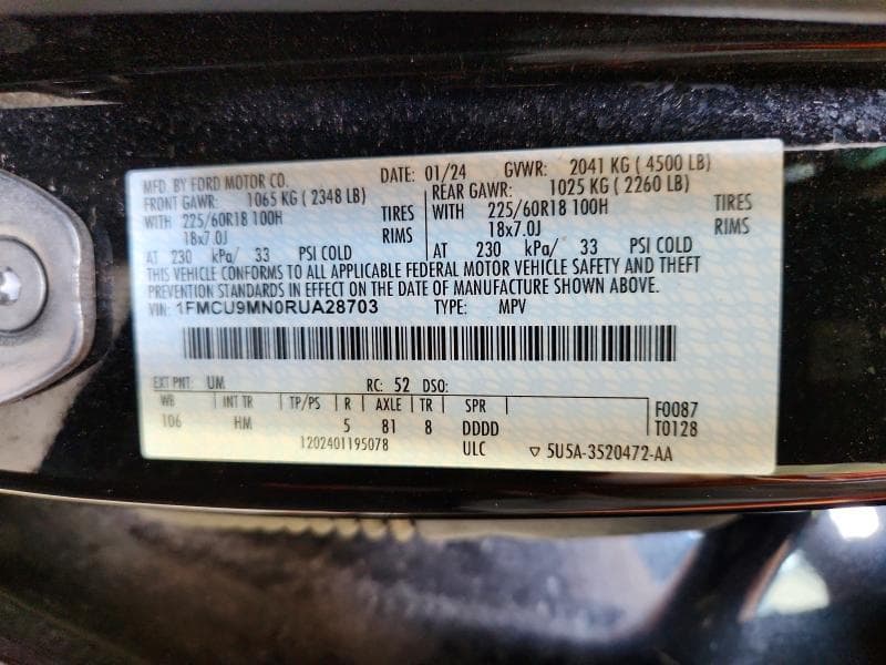 2024 FORD ESCAPE ST LINE 13