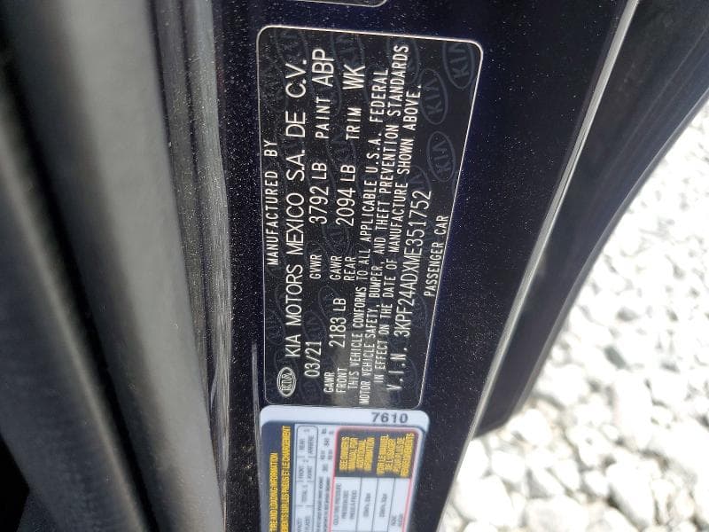 2021 KIA FORTE LXS 12