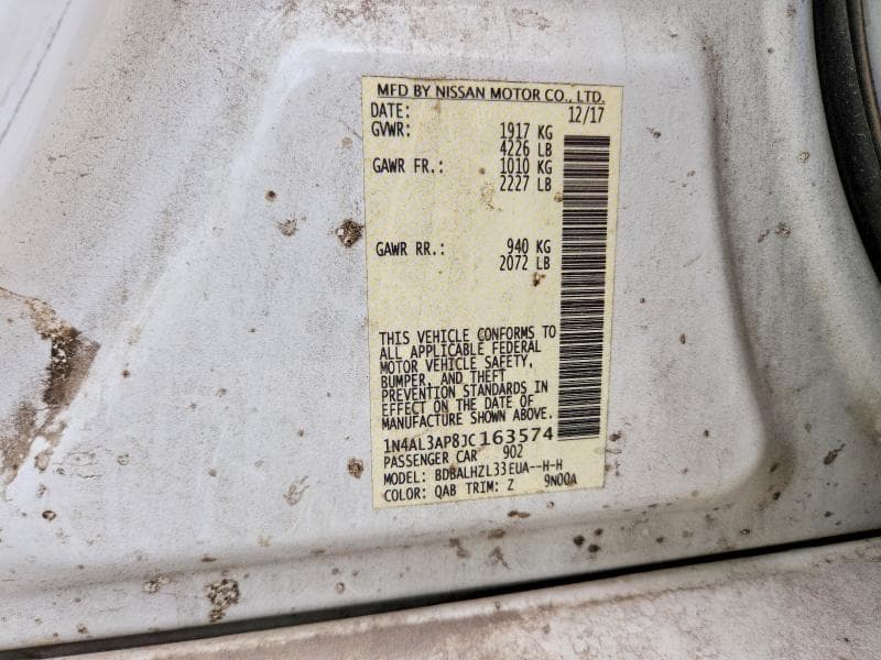 2018 NISSAN ALTIMA 2.5 SR 12