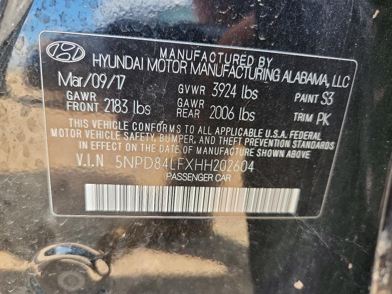 2017 HYUNDAI ELANTRA LIMITED 12