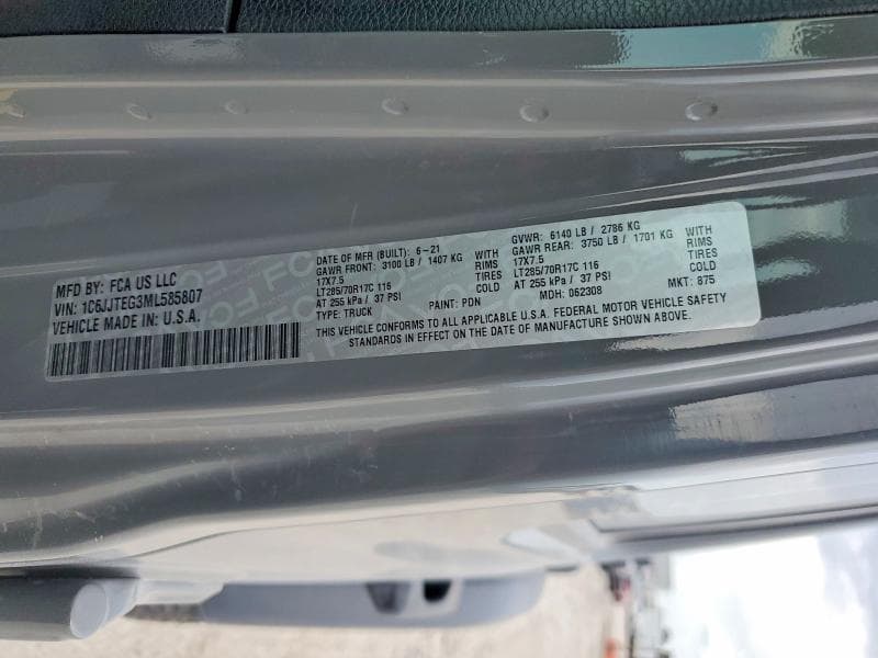 2021 JEEP GLADIATOR MOJAVE 12