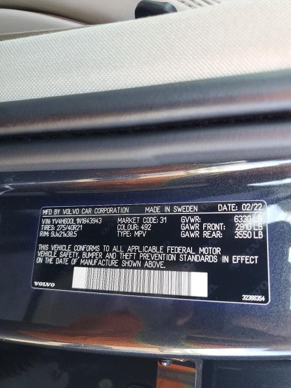 2022 VOLVO XC90 T8 RECHARGE INSCRIPTION 14