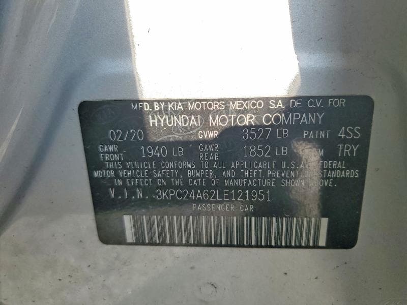 2020 HYUNDAI ACCENT SEL 12