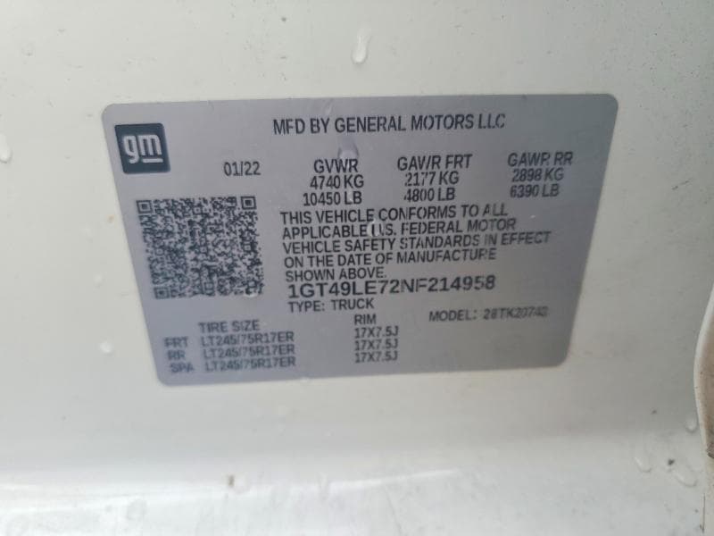 2022 GMC SIERRA K2500 HEAVY DUTY 12