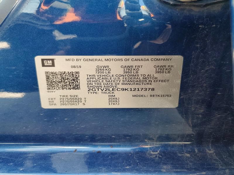 2019 GMC SIERRA LIMITED K1500 12