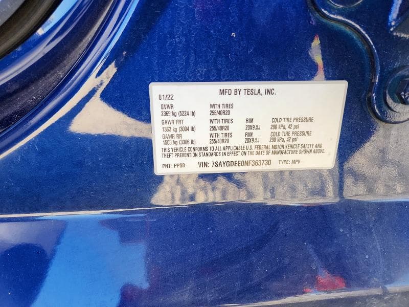 2022 TESLA MODEL Y 12