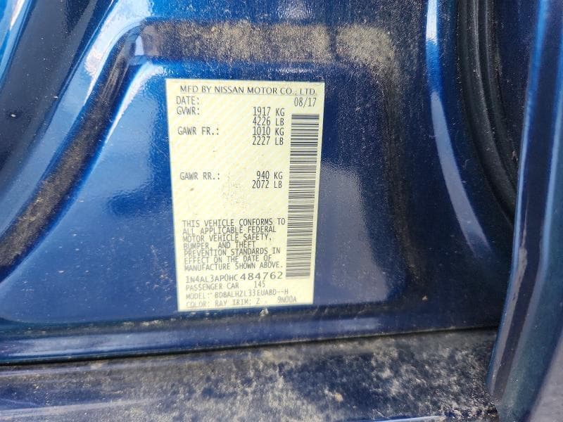 2017 NISSAN ALTIMA 12
