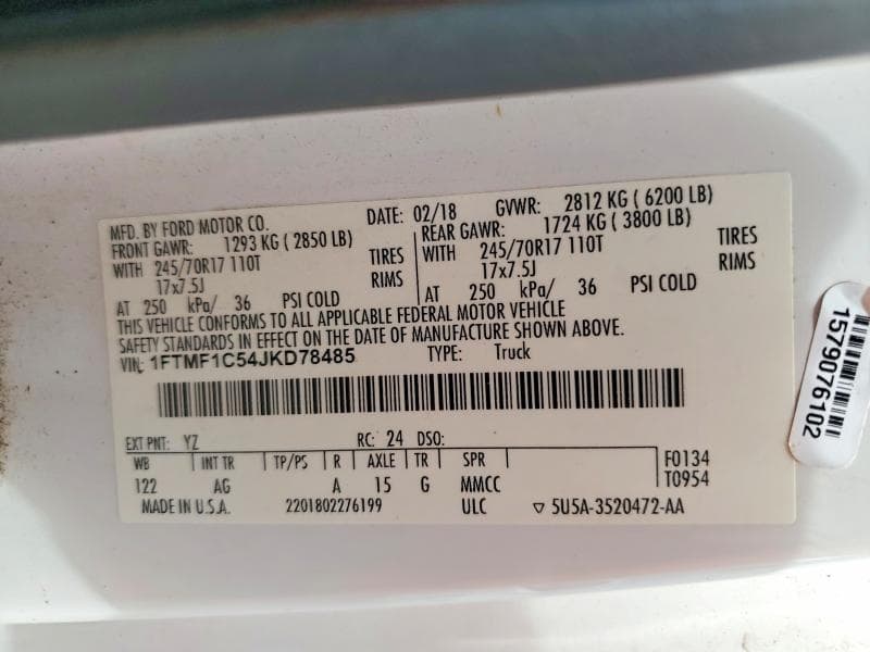 2018 FORD F150 13