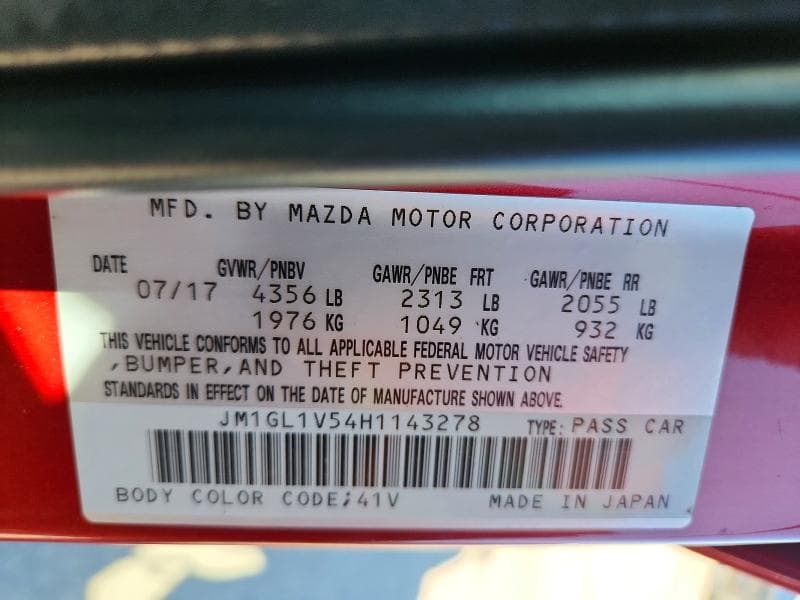 2017 MAZDA 6 TOURING 12