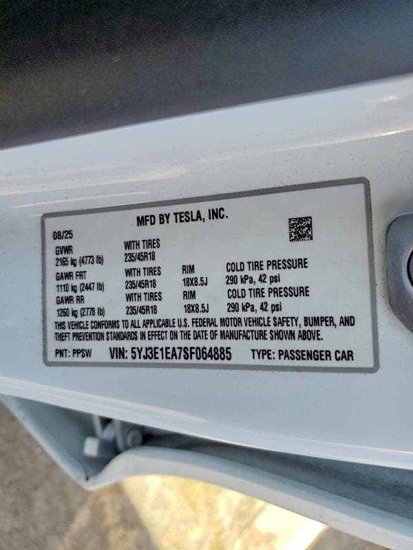 2025 TESLA MODEL 3 13