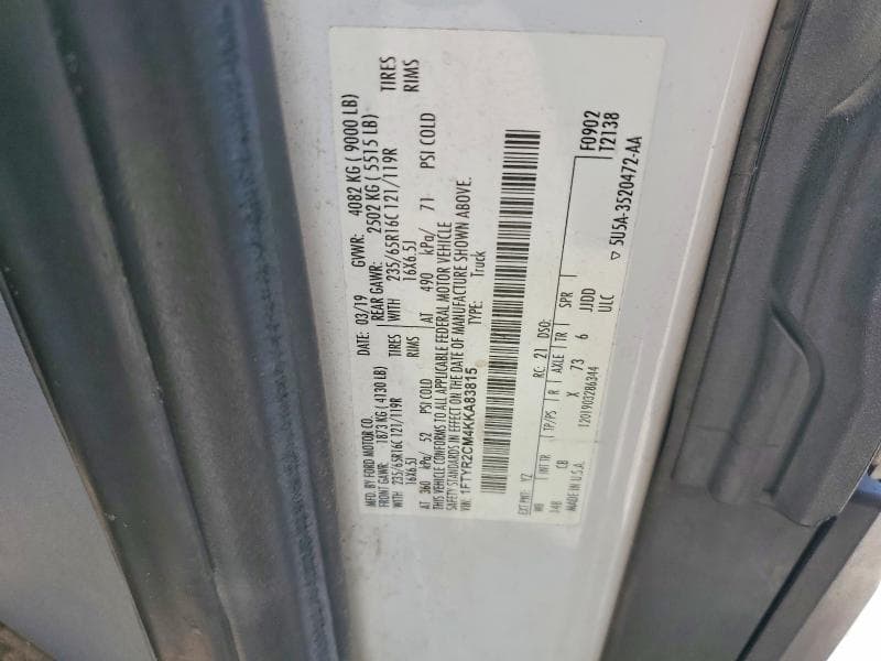 2019 FORD TRANSIT T-250 13