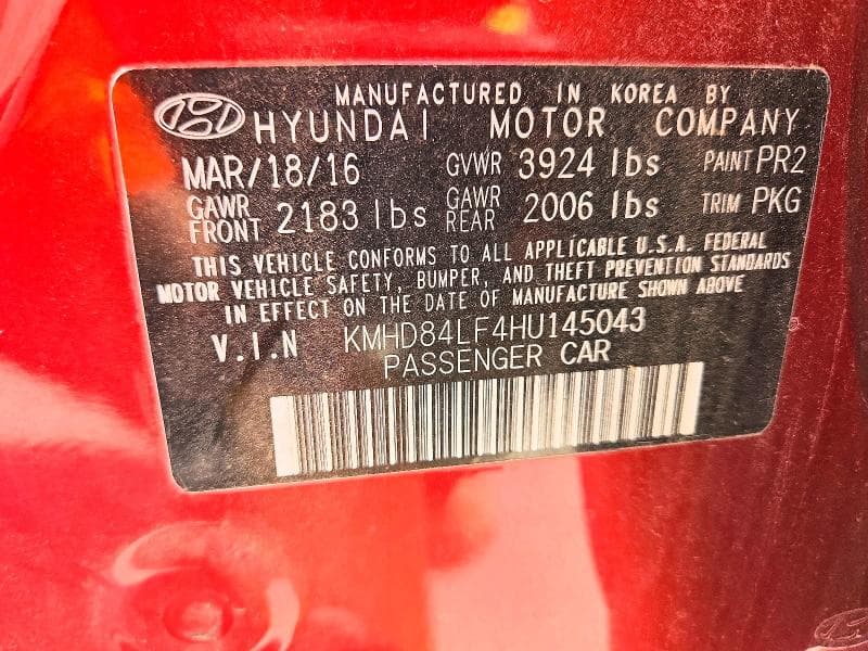 2017 HYUNDAI ELANTRA SE 12
