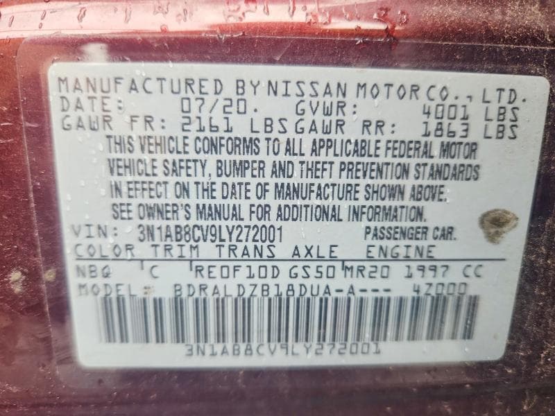 2020 NISSAN SENTRA SV 12
