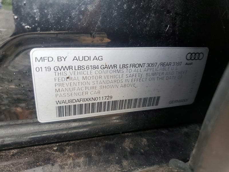 2019 AUDI A8 L 12