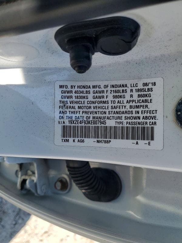 2019 HONDA INSIGHT TOURING 12