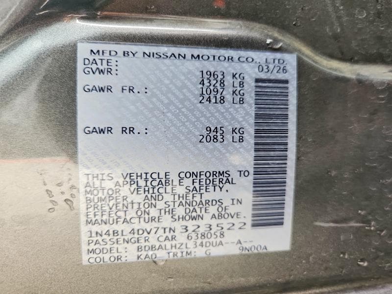 2026 NISSAN ALTIMA SV 13