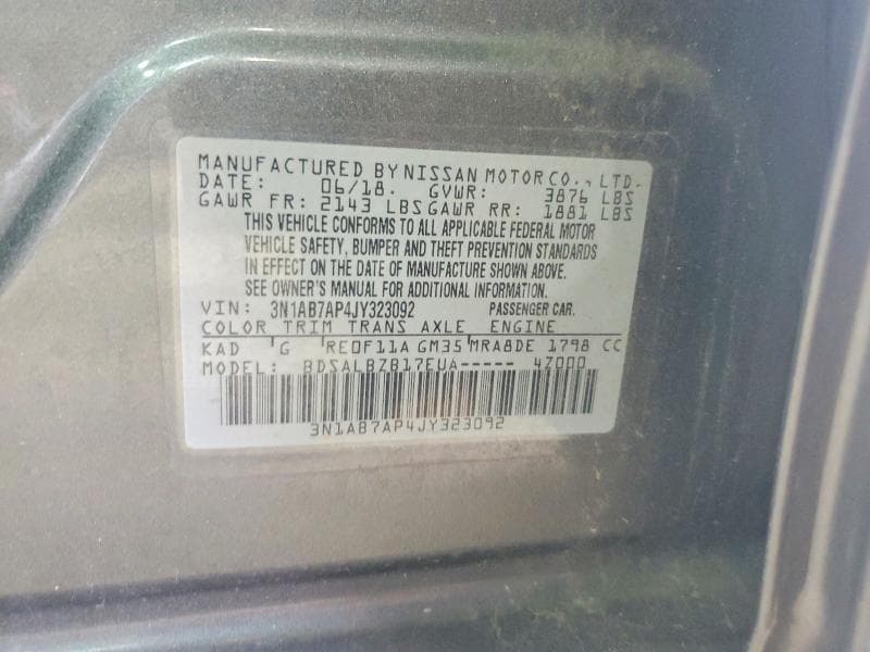 2018 NISSAN SENTRA S 13