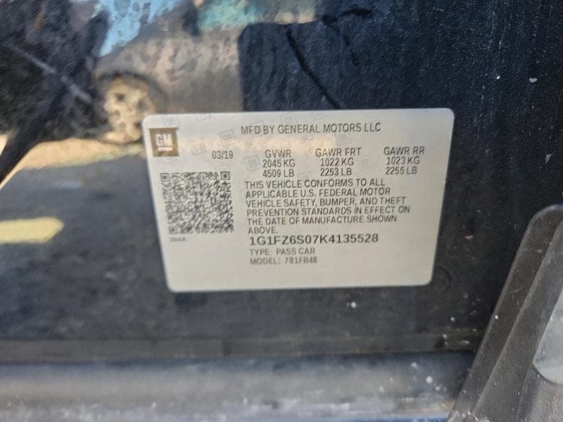 2019 CHEVROLET BOLT EV PREMIER 12