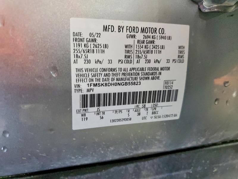 2022 FORD EXPLORER XLT 12