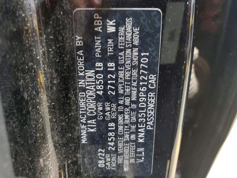 2023 KIA STINGER GT LINE 12