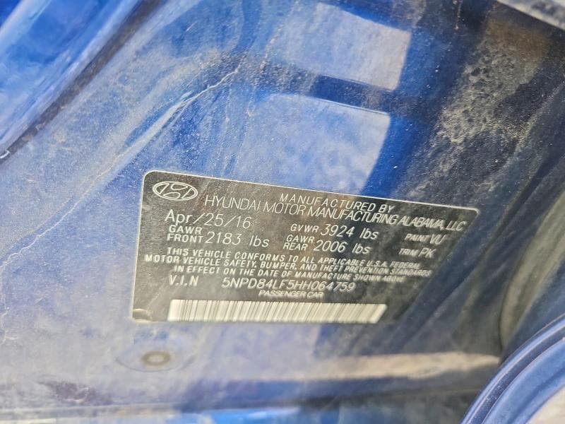 2017 HYUNDAI ELANTRA SE 12