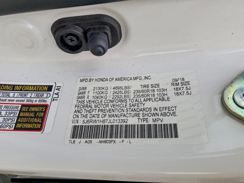 2018 HONDA CR-V EXL 14