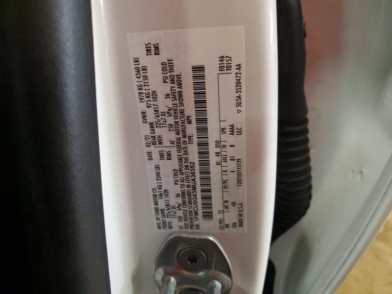 2021 FORD ESCAPE SE 12