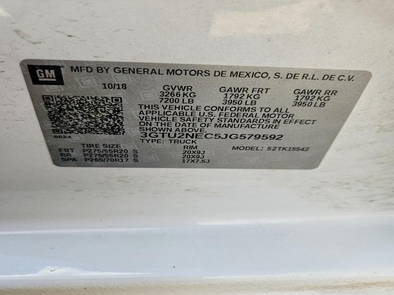 2018 GMC SIERRA K1500 SLT 12
