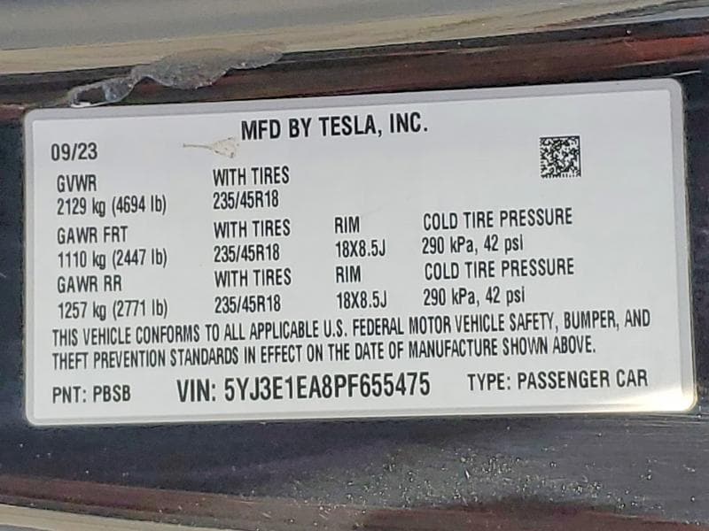 2023 TESLA MODEL 3 13