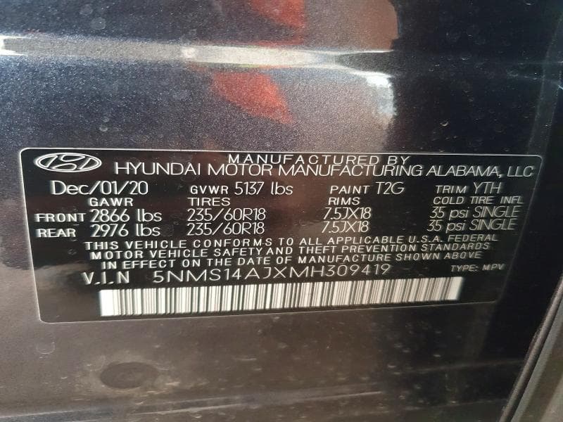 2021 HYUNDAI SANTA FE SE 13