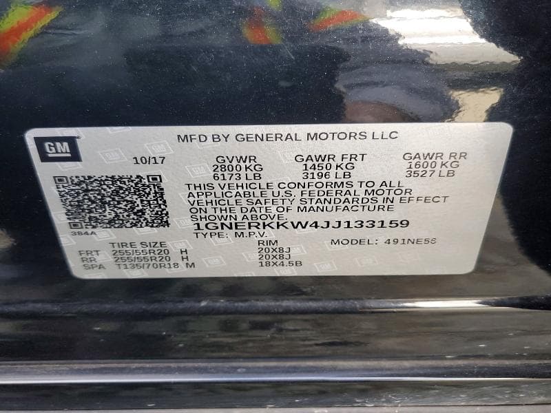 2018 CHEVROLET TRAVERSE PREMIER 14