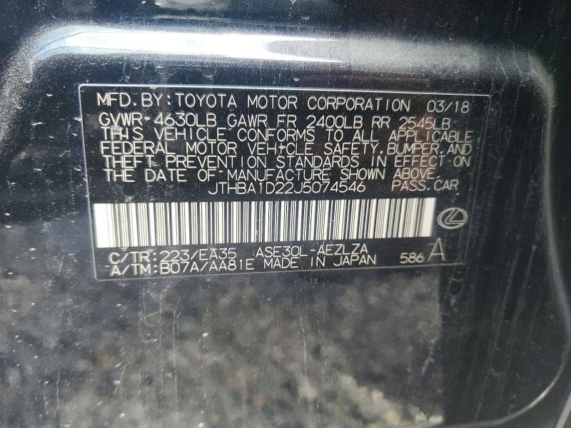 2018 LEXUS IS 300 13