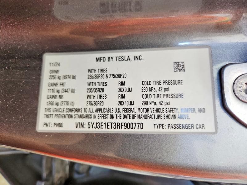 2024 TESLA MODEL 3 12