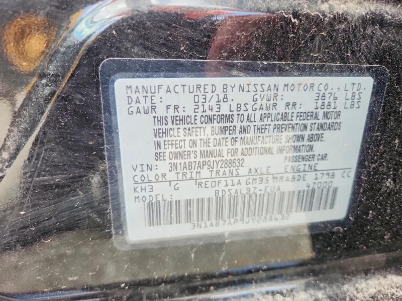 2018 NISSAN SENTRA S 12